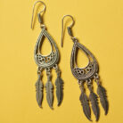 BIBBO Feathered Dangler Earrings,GS E33
