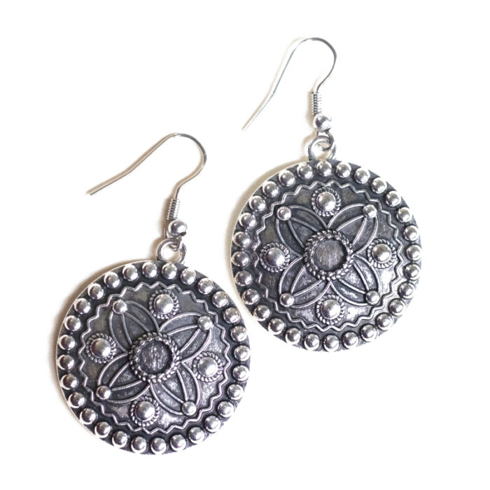 BIBBO GS Floral Disc Dangler Earrings, E38