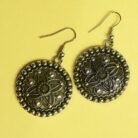 BIBBO Floral Disc Dangler Earrings, GS E38