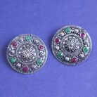 BIBBO Multicoloured Disc Studs, GS E54